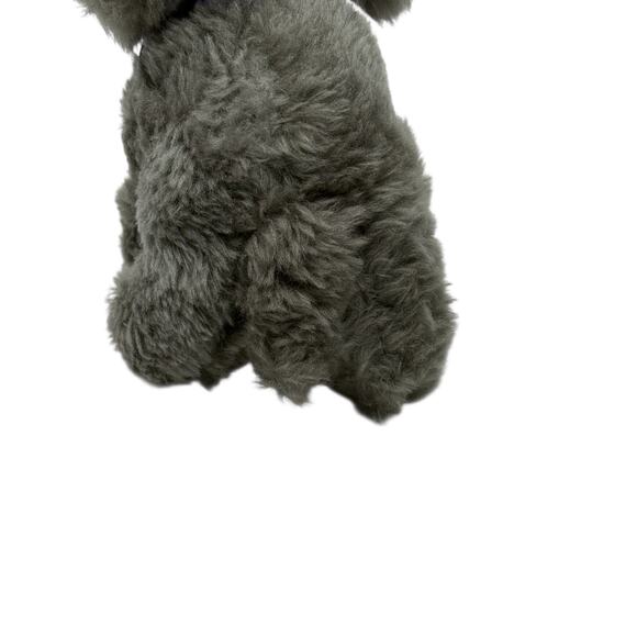 Vintage Dralon Elephant Plush 1950s-1970s German Made Glass Eyes Gray Soft Toy - Picture 15 of 16